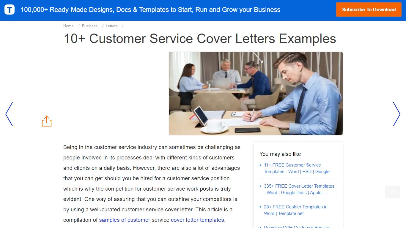 10+ Customer Service Cover Letters Examples | Free & Premium Templates